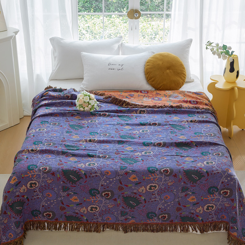 Medvilninis marlės daugiasluoksnis rankšluostis, skalbiamas skalbimo mašinoje, vasarinė sofa, biuro snaudulių užvalkalas, oro kondicionieriaus užvalkalas, buitinis sofos rankšluostis