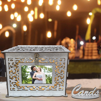 Νέο ξύλινο κουτί δώρου γάμου diy, είδη γάμου, κουτί σύνδεσης επαγγελματικών καρτών, ξύλινες διακοσμήσεις γραφείου γάμου χονδρικής