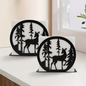 Moodne kodune loominguline salvrätikuhoidja köögis rauast hoiuriiul Lääne restorani kohviku vertikaalne salvrätikuhoidja