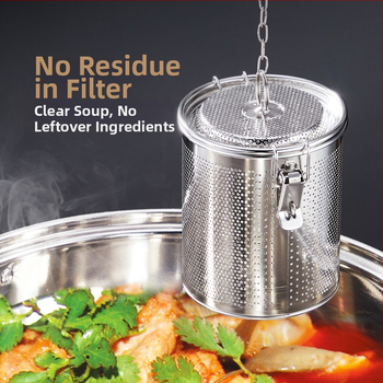 Nerūdijančio plieno sūrymo krepšelis, tankus sūrymo krepšelis, perforavimo šlako krepšelis, žuvies sriubos sriuba, prieskonių kamuoliukas, prieskonių krepšelis