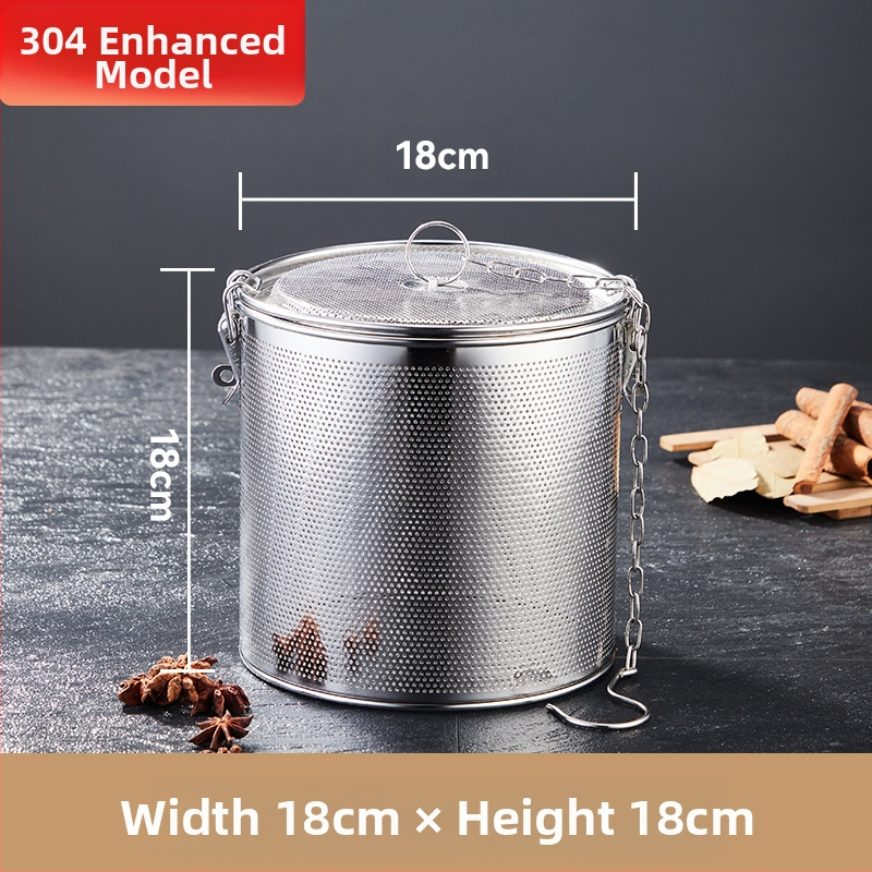 Nerūdijančio plieno sūrymo krepšelis, tankus sūrymo krepšelis, perforavimo šlako krepšelis, žuvies sriubos sriuba, prieskonių kamuoliukas, prieskonių krepšelis