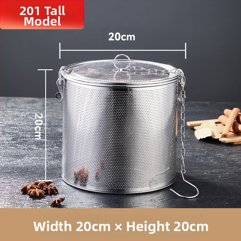 Nerūdijančio plieno sūrymo krepšelis, tankus sūrymo krepšelis, perforavimo šlako krepšelis, žuvies sriubos sriuba, prieskonių kamuoliukas, prieskonių krepšelis