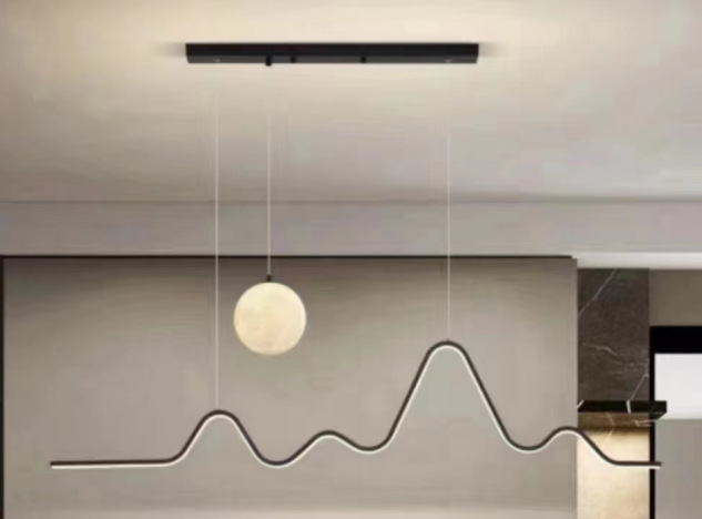 Moodne minimalistlik restoraniriba LED-lühtrivalgustus Skandinaavia baarilamp Õppelamp Itaalia Normcore stiilis lamp