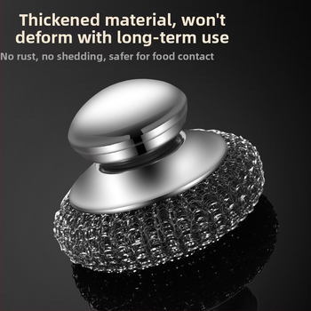 Acéldrótgolyó rozsdamentes acél háztartási, nem hulló konyhai mosogatókefe vasdrótgolyó szennyeződés eltávolító tisztítógolyó