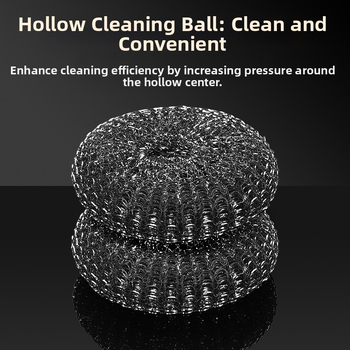 Σφαίρα από ατσάλινο σύρμα από ανοξείδωτο ατσάλι, οικιακή χρήση, βούρτσα πλυσίματος πιάτων κουζίνας, μπάλα καθαρισμού αφαίρεσης βρωμιάς από σίδερο