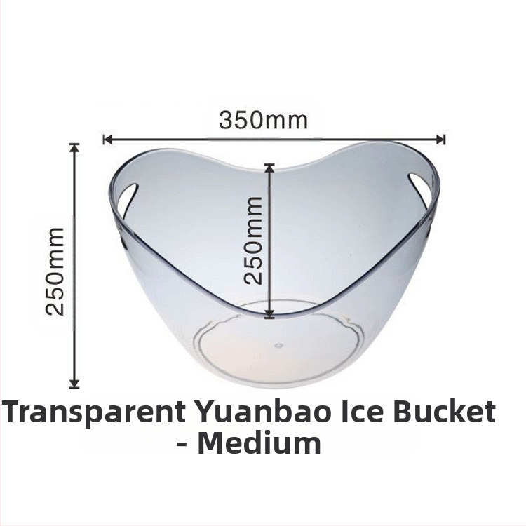„Yuanbao“ ledo kibiras komerciniam KTV baro reikmenims šampano vyno kibiras ledo kibiras alaus ledo kibiras skaidrus plastikinis ledo kibiras