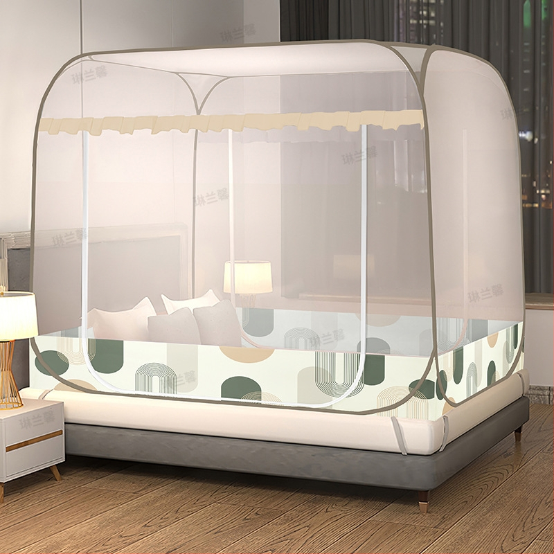 Sääsevõrgu kinnitusega ühiselamu üheinimesevoodi 1,5 m voodi paigaldusvaba kokkupandav jurta õpilastele üheinimesevoodi 0,9 m