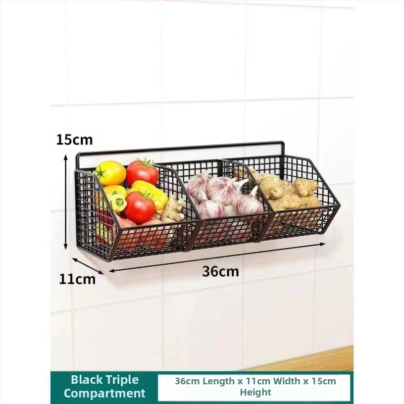 Újhagyma, gyömbér és fokhagyma tárolókosár, konyhai fokhagyma fali tárolókosár, gyömbér és fokhagyma tárolóállvány, fali élelmiszerdoboz, műtárgy