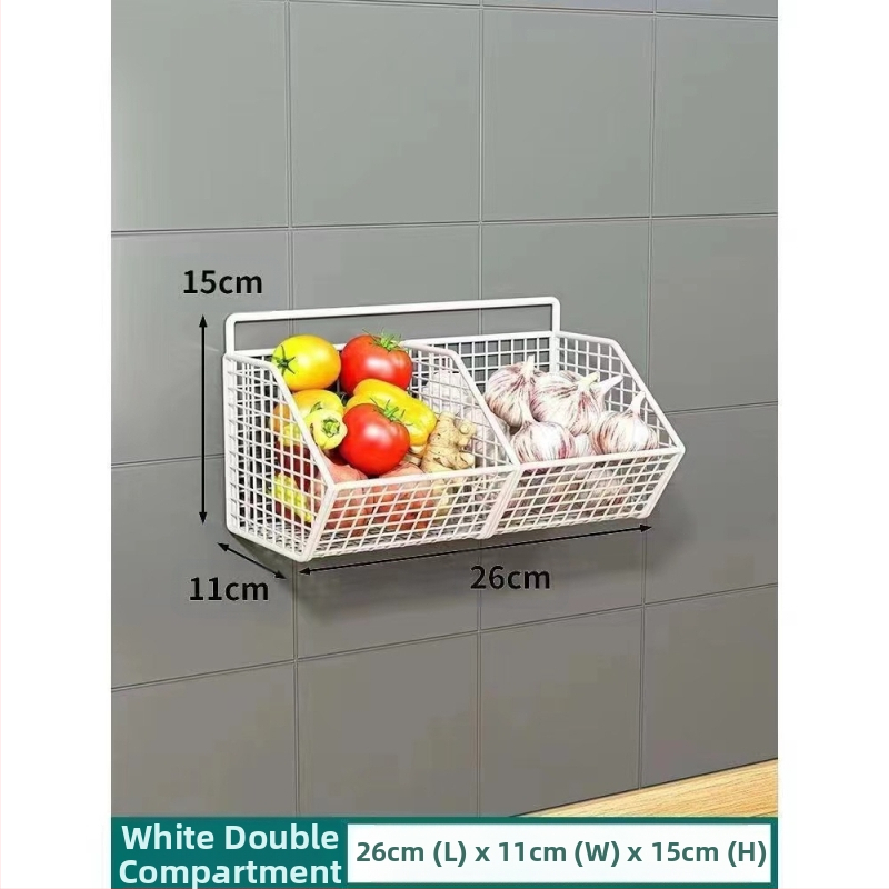 Újhagyma, gyömbér és fokhagyma tárolókosár, konyhai fokhagyma fali tárolókosár, gyömbér és fokhagyma tárolóállvány, fali élelmiszerdoboz, műtárgy