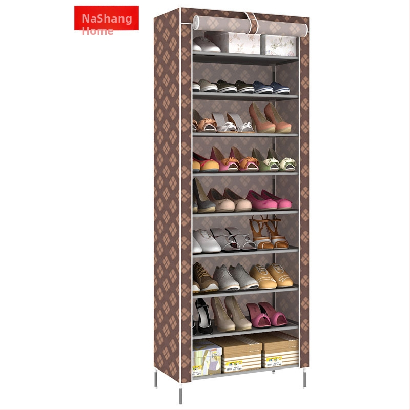 Paksendatud kingariiul Mitmekihiline majapidamises kasutatav siseruumides kasutatav moodne lihtne ukseava kingariiul Väike ühiselamu lihtne vaheseintega kingakapp