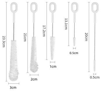Πολυλειτουργική βούρτσα καθαρισμού σετ 5 τεμαχίων, βούρτσα με στόμιο, σωλήνα αναρρόφησης, βραστήρα, νάιλον, μικρή βούρτσα καθαρισμού κενών, κύπελλο καθαρισμού