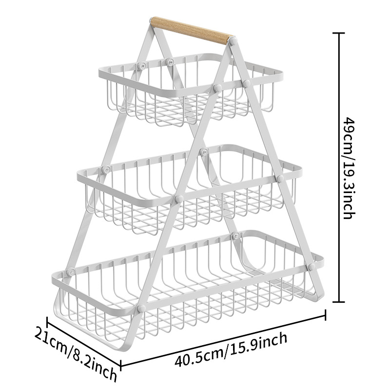 Határokon átnyúló Amazon gyümölcstányér nappali otthoni dohányzóasztal gyümölcskosár divatos vas többrétegű cukorkás uzsonnás tányér tároló állvány