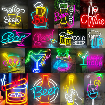 Naujas tarpvalstybinis kūrybingas kokteilių alaus statinės raudonojo vyno šviestuvas „Amazon“ stiliaus dekoratyvinis LED neoninis šviestuvas