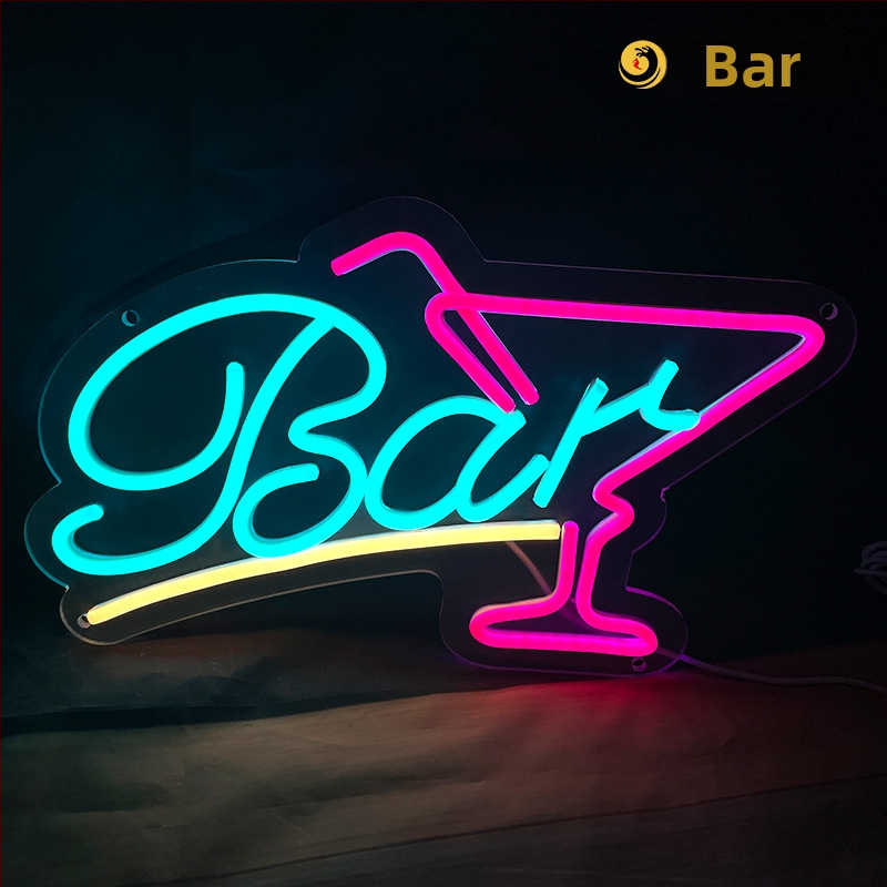 Naujas tarpvalstybinis kūrybingas kokteilių alaus statinės raudonojo vyno šviestuvas „Amazon“ stiliaus dekoratyvinis LED neoninis šviestuvas