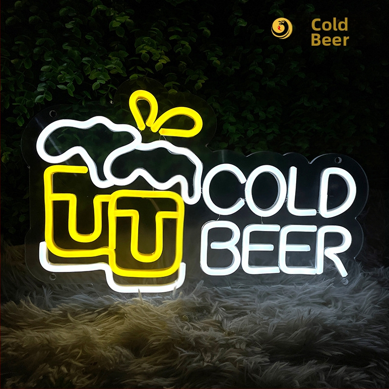 Naujas tarpvalstybinis kūrybingas kokteilių alaus statinės raudonojo vyno šviestuvas „Amazon“ stiliaus dekoratyvinis LED neoninis šviestuvas