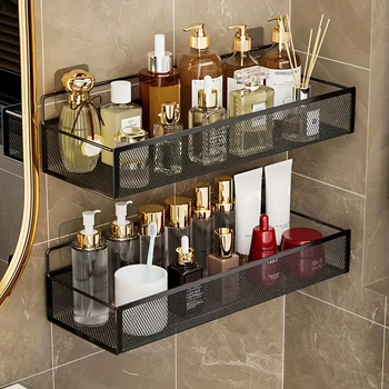 Vannitoa hoiuriiul, puurimata seinale kinnitatav korraldaja vannitoa ja duširuumi jaoks, nurgariiul tualeti hoiustamiseks