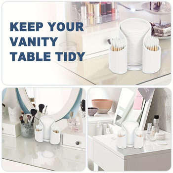 Kozmetikai pamut tárolódoboz műanyag szépségápolási vattapálcika tárolódoboz fésülködőasztal tároló papírpohár fogpiszkáló fogselyem tároló