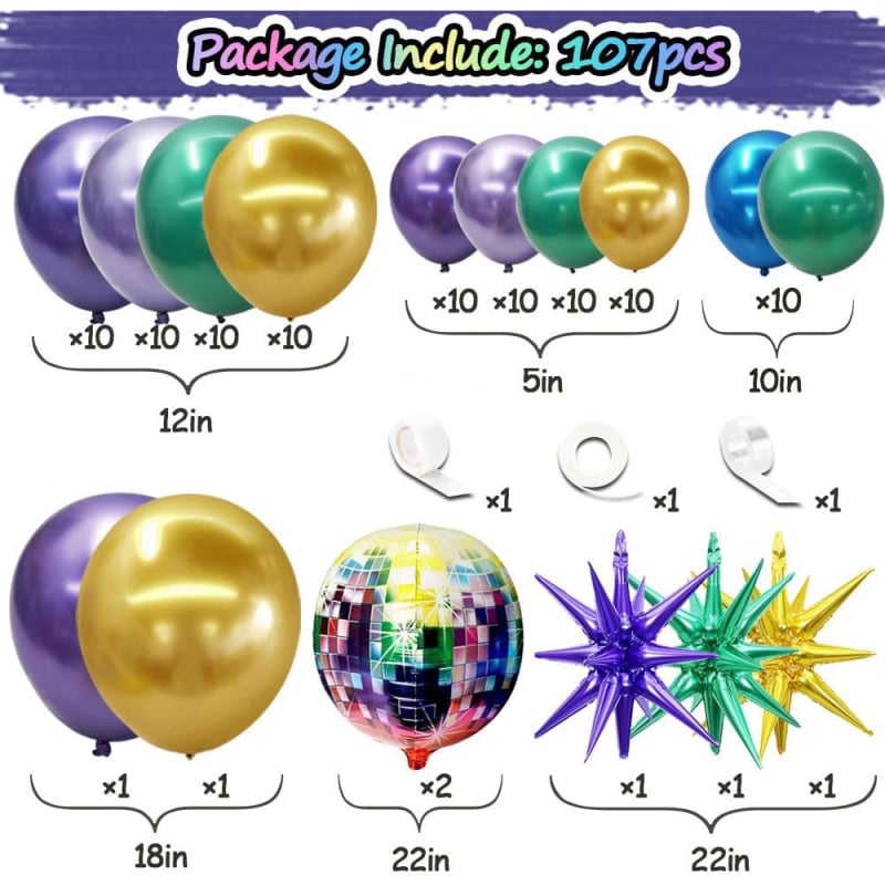 Piiriülene uus 18-tolline metallikõhupalli keti kombinatsioon, alumiiniumfooliumist plahvatustähega õhupalli sünnipäevapeo kaunistuseks