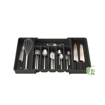 Εκτεταμένο κουτί αποθήκευσης επιτραπέζιων σκευών Οικιακός φορητός τηλεσκοπικός δίσκος αποθήκευσης Επεκτάσιμος δίσκος σκευών διασυνοριακός