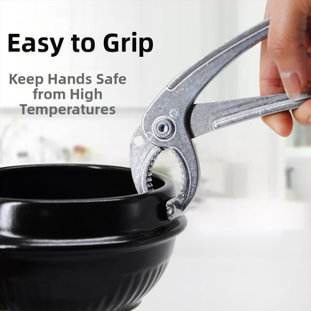 Korėjietiško stiliaus akmeninio puodo spaustukas, keptuvės svirtis, komercinis, apsaugantis nuo nudegimų, troškintuvo spaustukas, neslystantis stalo įrankių spaustukas, akmeninio puodo maišymo restorano virtuvės reikmenys