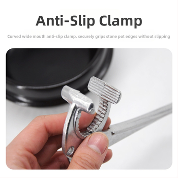 Korėjietiško stiliaus akmeninio puodo spaustukas, keptuvės svirtis, komercinis, apsaugantis nuo nudegimų, troškintuvo spaustukas, neslystantis stalo įrankių spaustukas, akmeninio puodo maišymo restorano virtuvės reikmenys