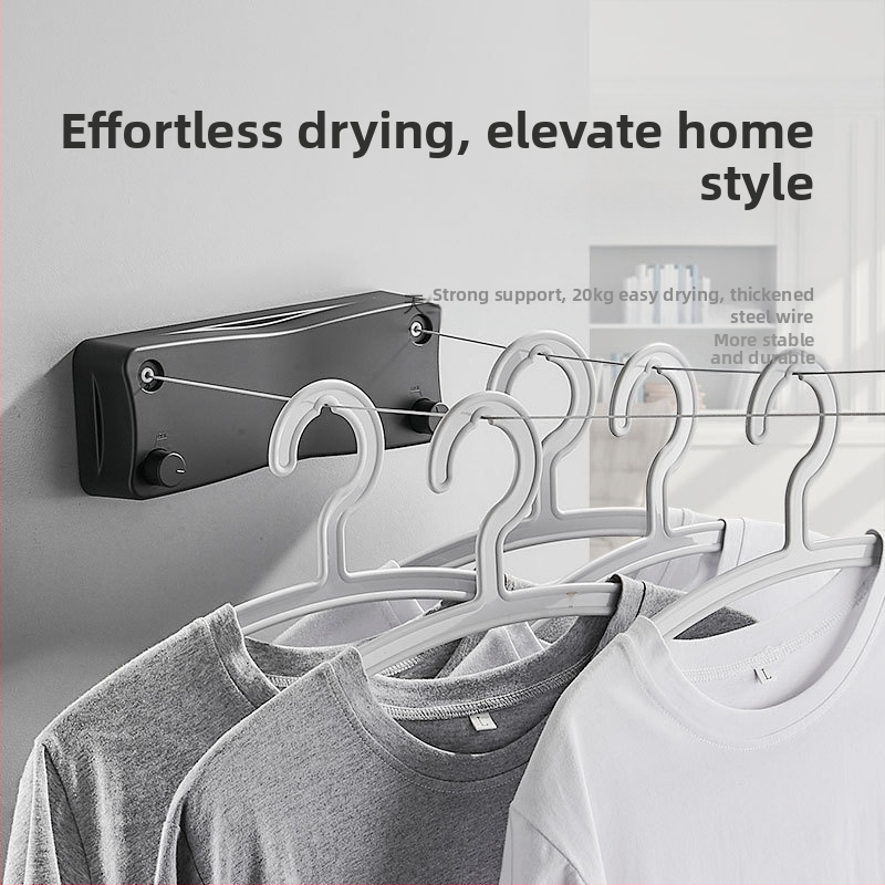 Модерна, семпла, невидима закачалка за дрехи, общежитие, монтаж без дупки, ABS материал, прибираща се линия за дрехи