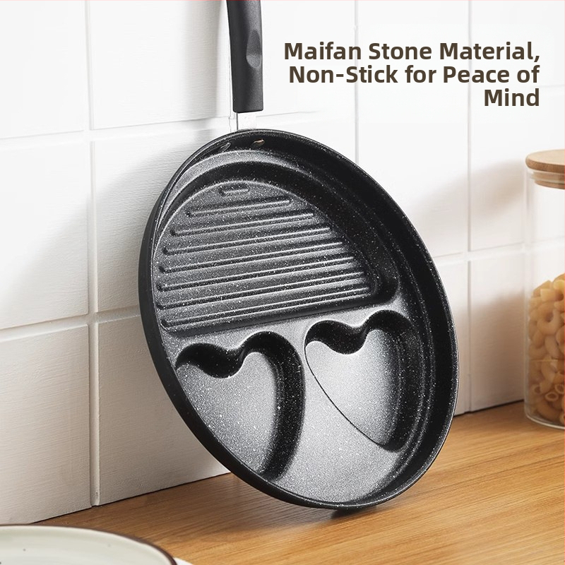 Майфан Стоун Порест Тиган за Пържене на Яйца Многофункционален Тиган с Плоско Дно Незалепващ Тиган Котлон Универсален Тиган за Закуска с Яйца на Едро