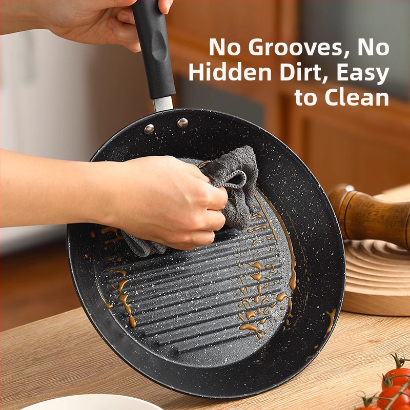 Майфан Стоун Порест Тиган за Пържене на Яйца Многофункционален Тиган с Плоско Дно Незалепващ Тиган Котлон Универсален Тиган за Закуска с Яйца на Едро