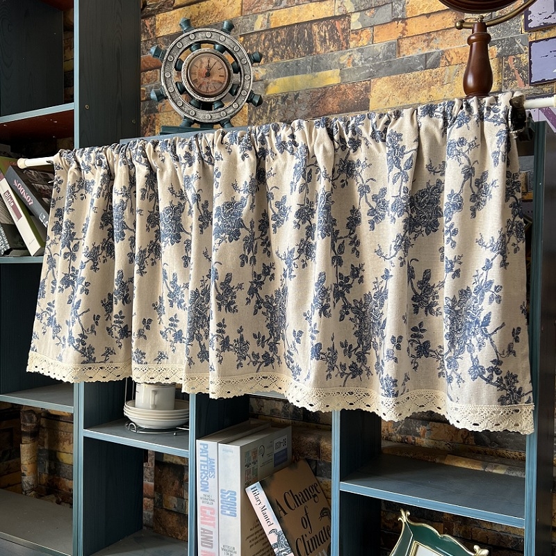 Gamyklinė kaina, tarpvalstybinė amerikietiška pusinė užuolaida, trumpa užuolaida, maža užuolaida, durų užuolaida, šiaurietiška virtuvės pertvara, baigta el. prekyba, europietiška užuolaida