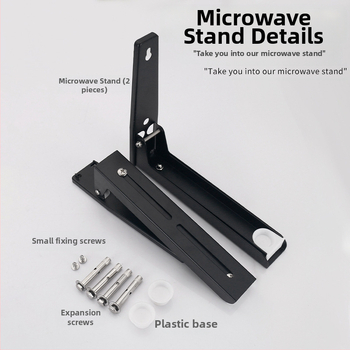 Πτυσσόμενη βάση φούρνου μικροκυμάτων από ανοξείδωτο ατσάλι, επιτοίχια βάση κουζίνας για φούρνο μικροκυμάτων