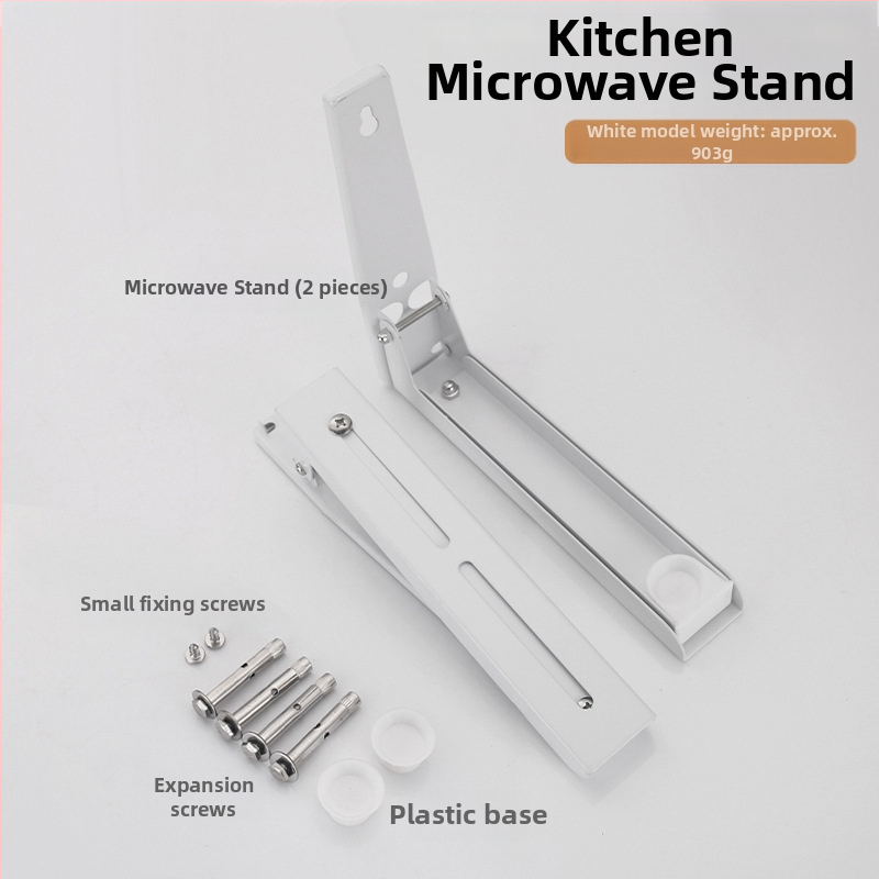 Összecsukható rozsdamentes acél mikrohullámú sütő állvány konyhai falra szerelhető kihúzható mikrohullámú sütő állvány konzol