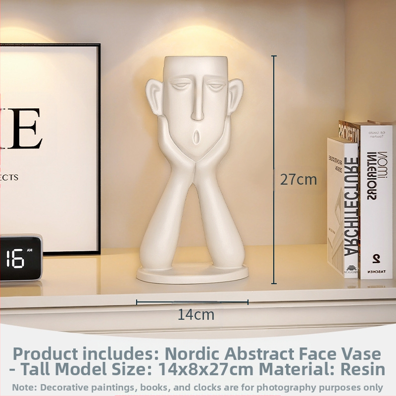 Kreatív arc absztrakt karakter háromtagú család gyanta váza díszek bejárat boros szekrény TV szekrény kézműves dekoráció