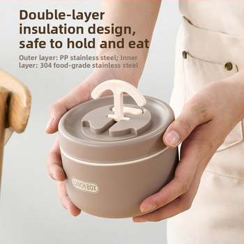 Δοχείο μεσημεριανού γεύματος διπλής στρώσης για εργαζόμενους γραφείου, χωρισμένο σε πολλαπλά στρώματα, μαθητής δημοτικού σχολείου, 304, ανοξείδωτο ατσάλι, χονδρικής