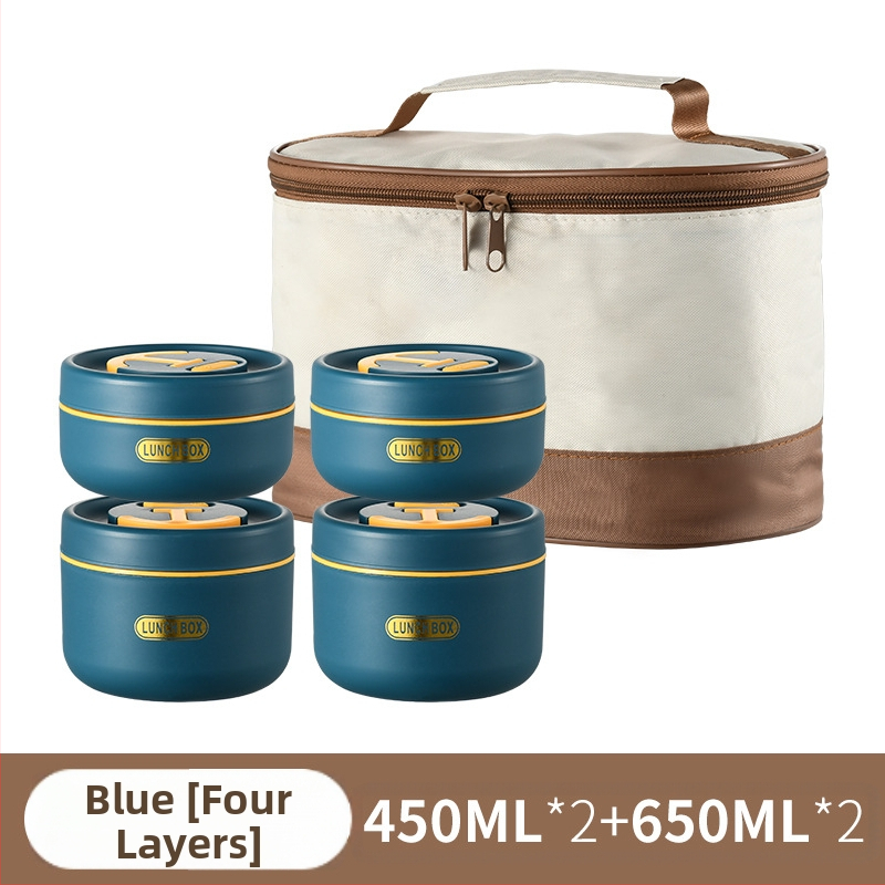 Élelmiszeripari minőségű kétrétegű ebéddoboz irodai dolgozóknak, elválasztott többrétegű általános iskolásoknak, 304-es rozsdamentes acél ebéddoboz nagykereskedelem