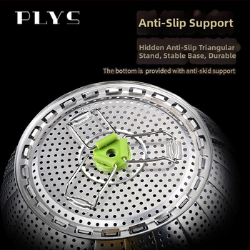 Jauna stila sabiezināta nerūsējošā tērauda tvaikoņa turētājs mājsaimniecības daudzfunkcionāls teleskopisks virtuves tvaicētais maizes tvaikonis vienslāņu locīšanai