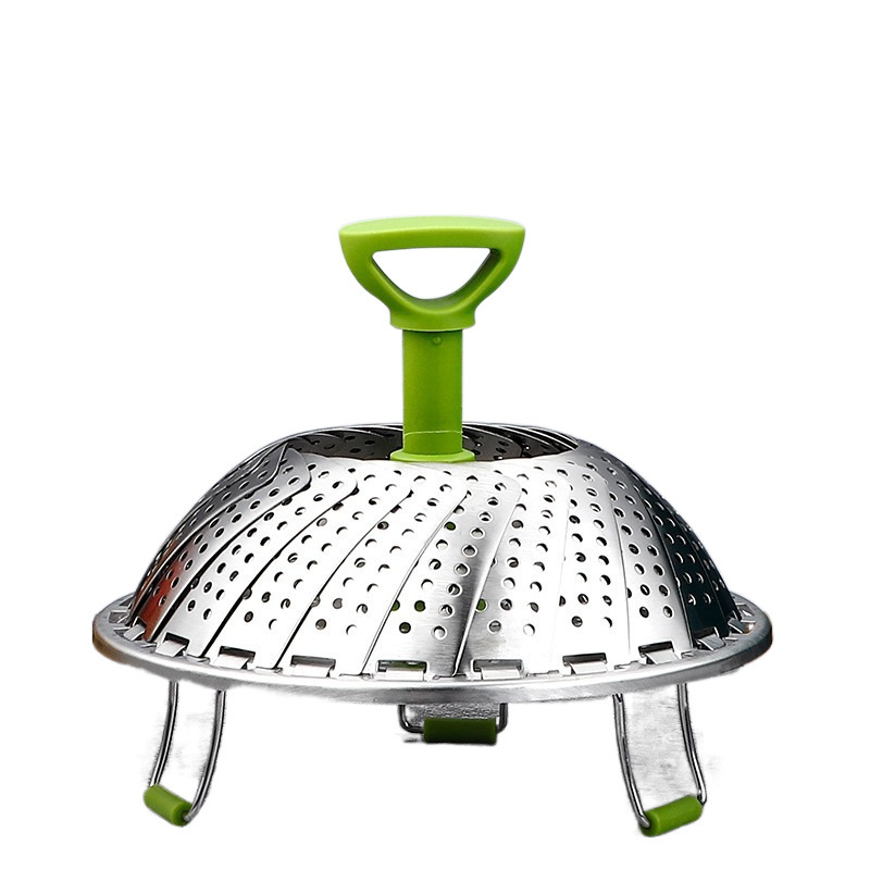 Jauna stila sabiezināta nerūsējošā tērauda tvaikoņa turētājs mājsaimniecības daudzfunkcionāls teleskopisks virtuves tvaicētais maizes tvaikonis vienslāņu locīšanai