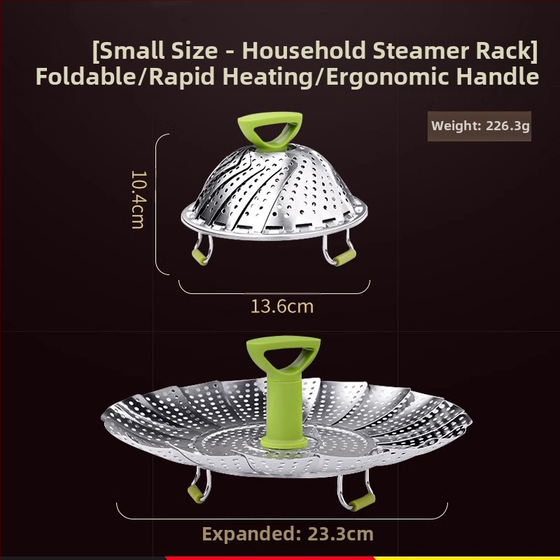 Jauna stila sabiezināta nerūsējošā tērauda tvaikoņa turētājs mājsaimniecības daudzfunkcionāls teleskopisks virtuves tvaicētais maizes tvaikonis vienslāņu locīšanai