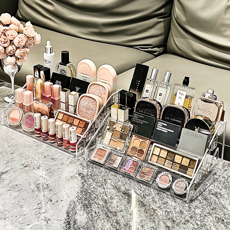 Akrüülist lauvärvi alus, hoiukarp lauale, tualettlaud, meigiriiul, kosmeetikariiul, huulepulk, parfüüm, nahahooldusriiul