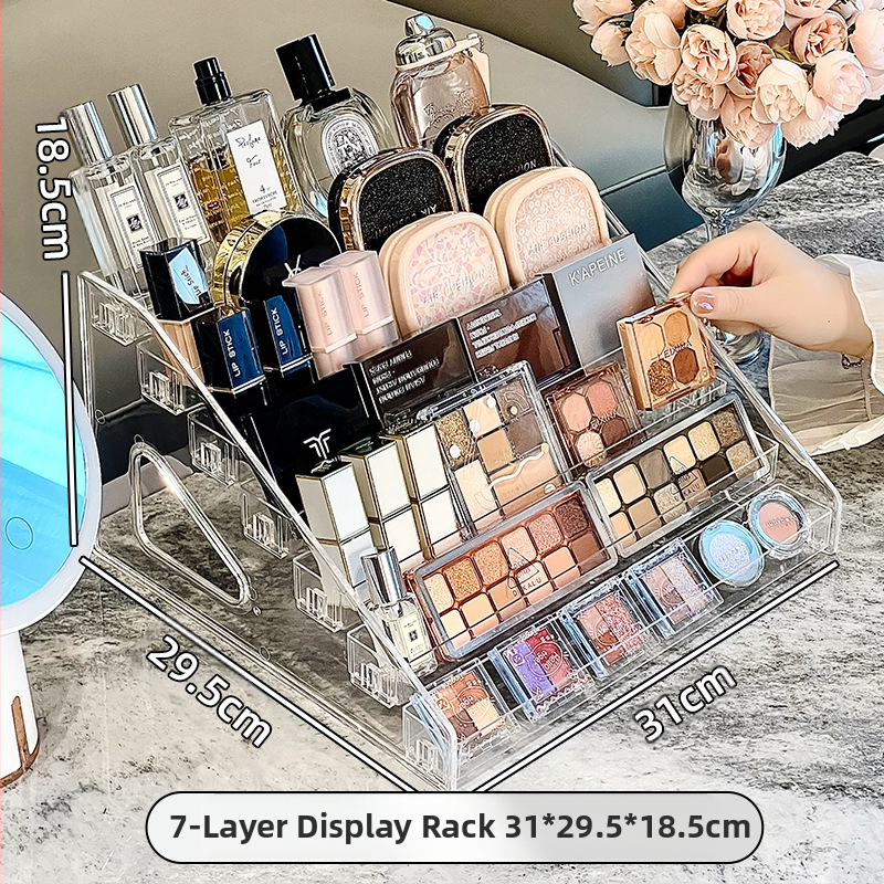 Akrüülist lauvärvi alus, hoiukarp lauale, tualettlaud, meigiriiul, kosmeetikariiul, huulepulk, parfüüm, nahahooldusriiul