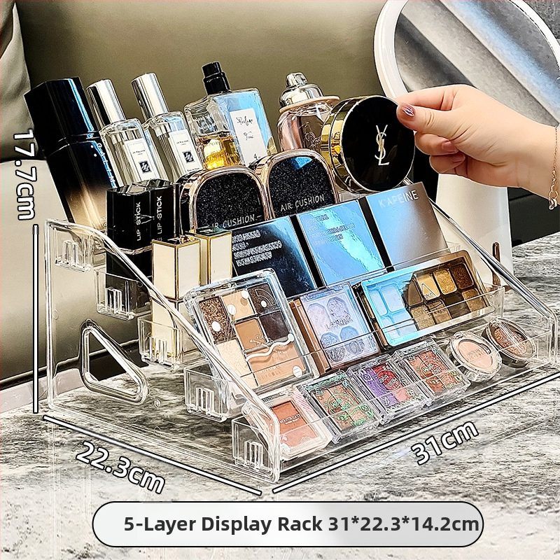 Akrüülist lauvärvi alus, hoiukarp lauale, tualettlaud, meigiriiul, kosmeetikariiul, huulepulk, parfüüm, nahahooldusriiul