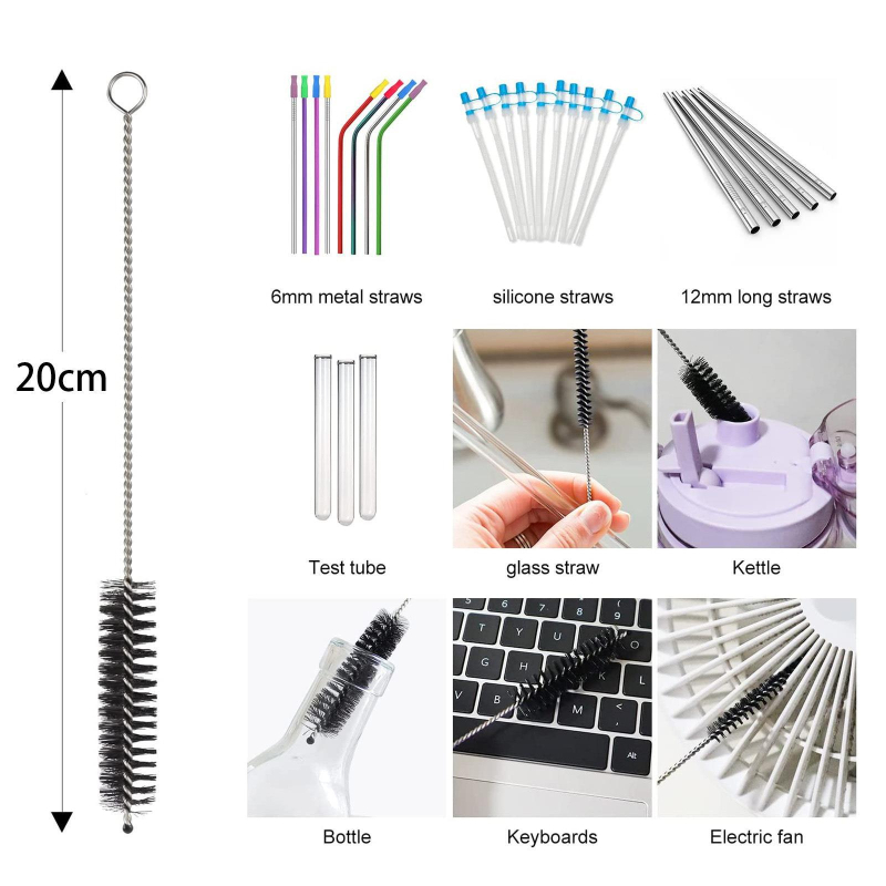 Βούρτσα μπουκαλιών 12 τεμαχίων Βούρτσα καθαρισμού μπουκαλιών Βούρτσα μπουκαλιών σόδας Βούρτσα σωλήνα Μπουκάλι σόδας Βούρτσα μπουκαλιών πόσιμου νερού