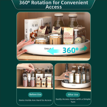 Konyhai multifunkcionális forgó állvány fűszeres forgó tárolódoboz nappali asztali kozmetikai befejező állvány
