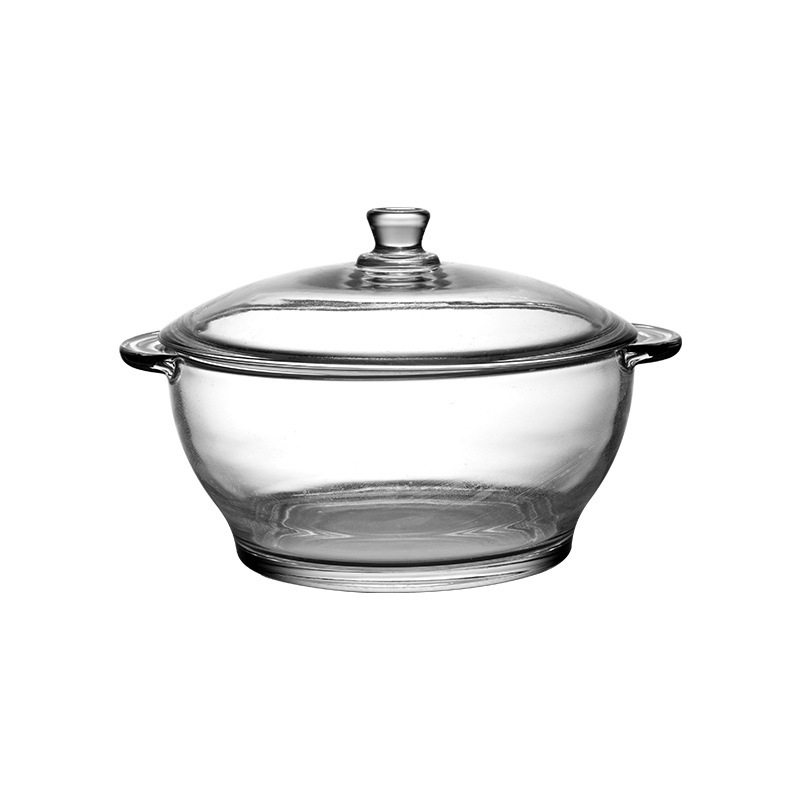 Wave POUGINE binaural karastatud klaasist pott mikrolaineahjus kuumuskindel klaasist kauss suure mahutavusega klaaspott kaanega