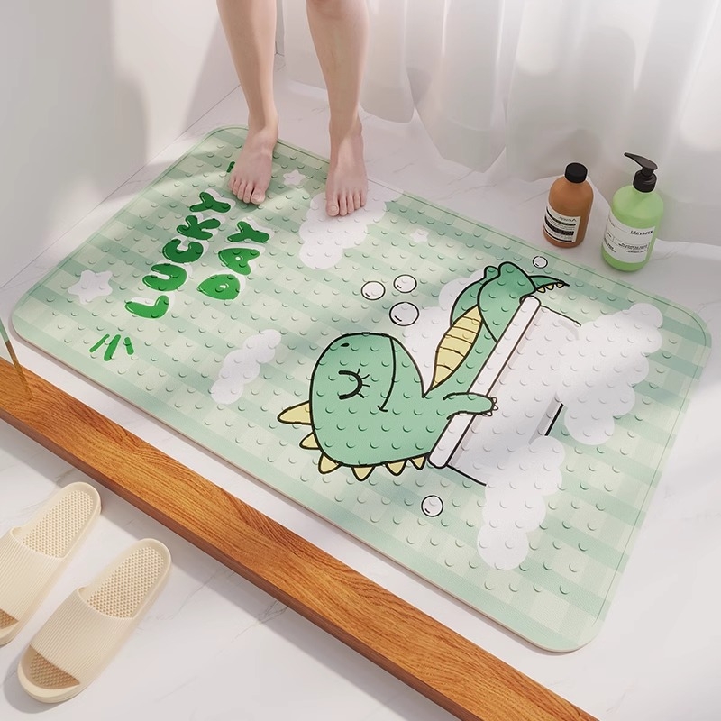 Uus stiilne lõbus koomiksist vannitoa libisemiskindel PVC dušimatt majapidamise laste vanni vannitoa tilgakindel vannipõrandamatt