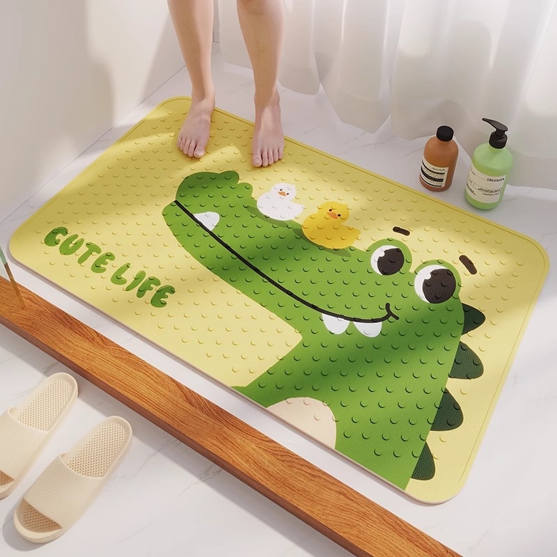 Uus stiilne lõbus koomiksist vannitoa libisemiskindel PVC dušimatt majapidamise laste vanni vannitoa tilgakindel vannipõrandamatt