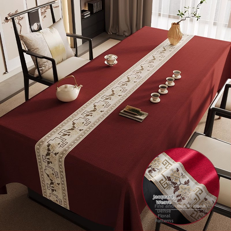 Veekindel puuvillast ja linasest laudlina, tekstuuriga kangast teelaud, zen-laudlina, hiina stiilis laud, kohvilaud, õlikindel, lausvärvi, vintage