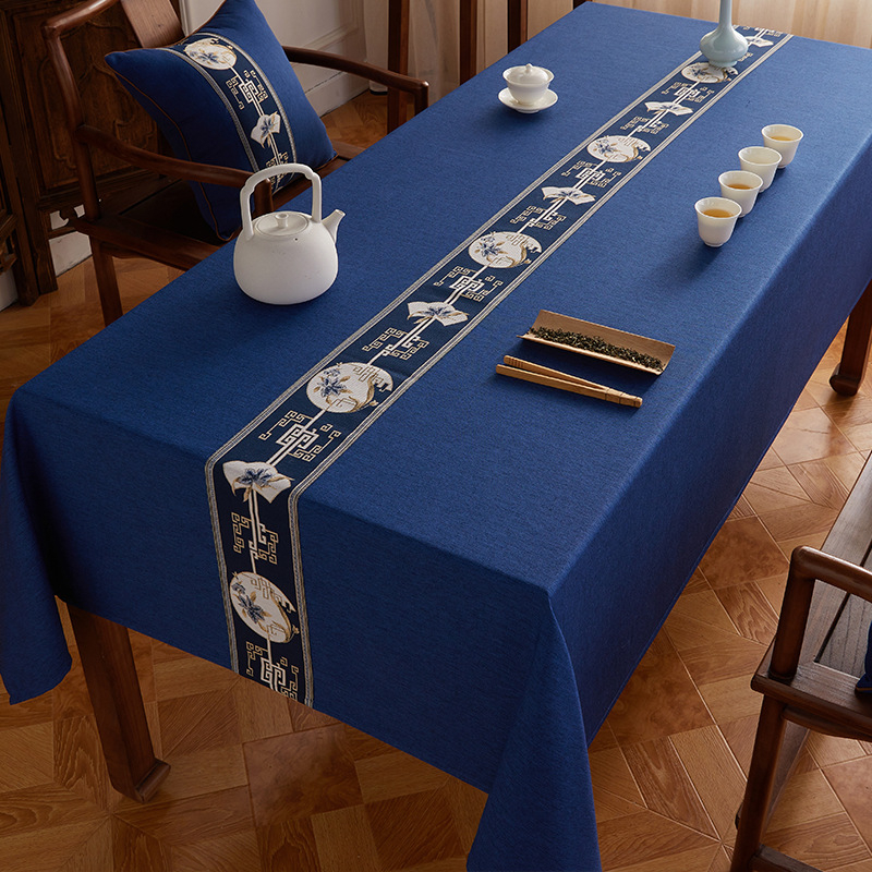 Veekindel puuvillast ja linasest laudlina, tekstuuriga kangast teelaud, zen-laudlina, hiina stiilis laud, kohvilaud, õlikindel, lausvärvi, vintage