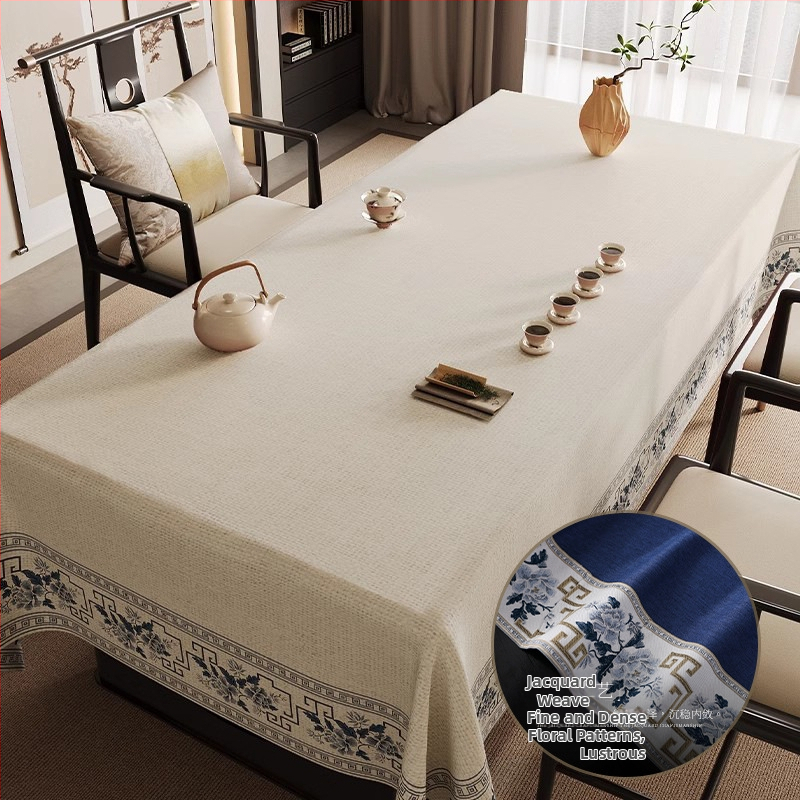 Veekindel puuvillast ja linasest laudlina, tekstuuriga kangast teelaud, zen-laudlina, hiina stiilis laud, kohvilaud, õlikindel, lausvärvi, vintage