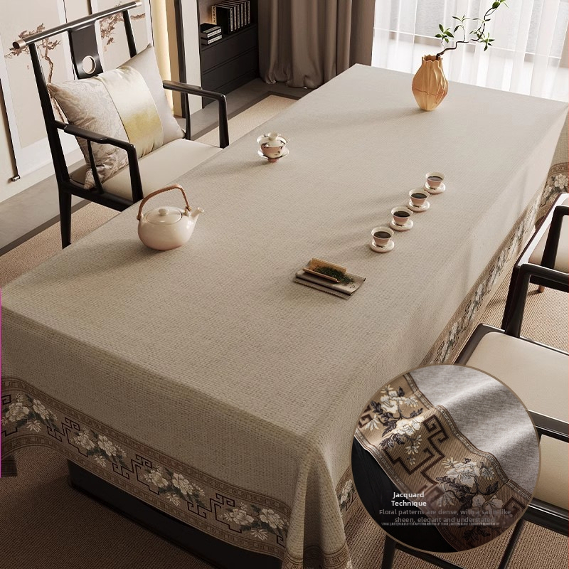 Veekindel puuvillast ja linasest laudlina, tekstuuriga kangast teelaud, zen-laudlina, hiina stiilis laud, kohvilaud, õlikindel, lausvärvi, vintage