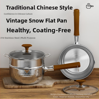 Τριστρωματικό ατσάλι 304 από ανοξείδωτο ατσάλι χωρίς επίστρωση μεσαιωνικό χιονοδοχείο με πυκνή κατσαρόλα γάλακτος, οικιακή κατσαρόλα συμπληρώματος βρεφικής τροφής, κατσαρόλα σούπας